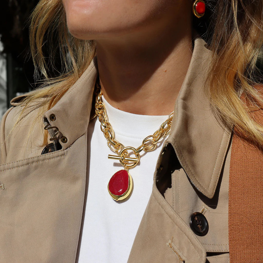 Ruby Drop Chain