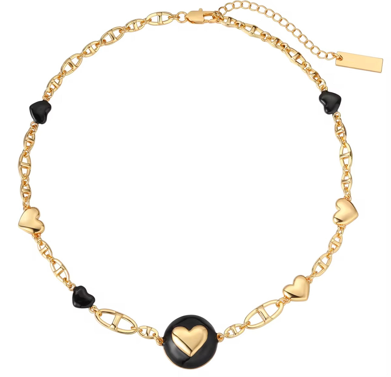 Shadow heart necklace