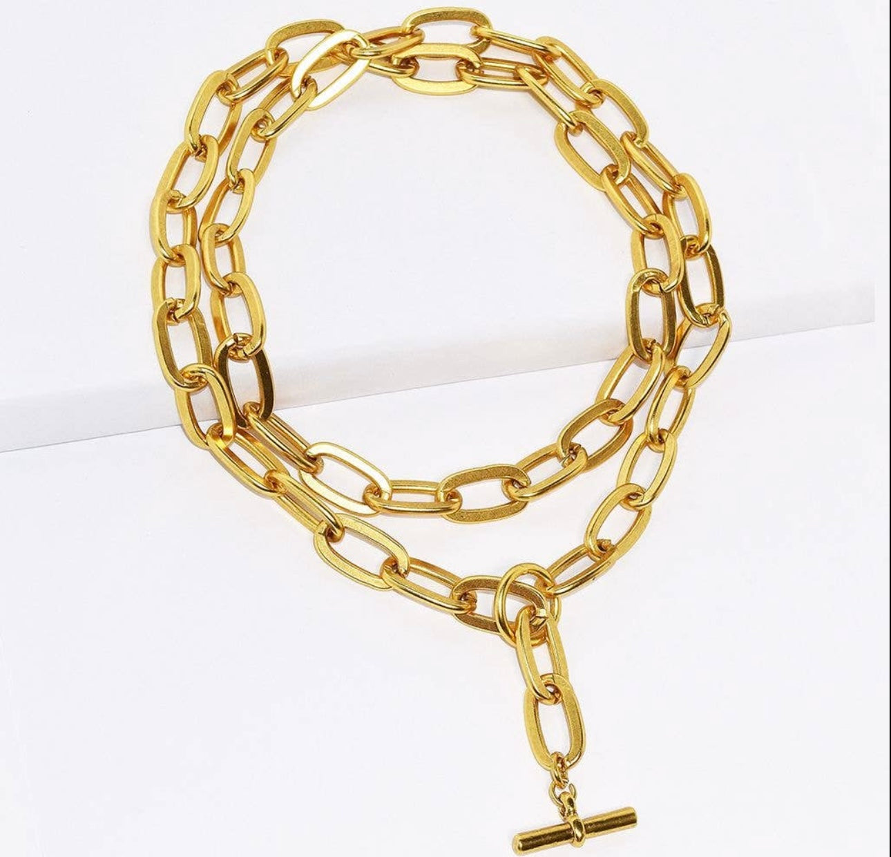 T- Bar Long Chain Necklace