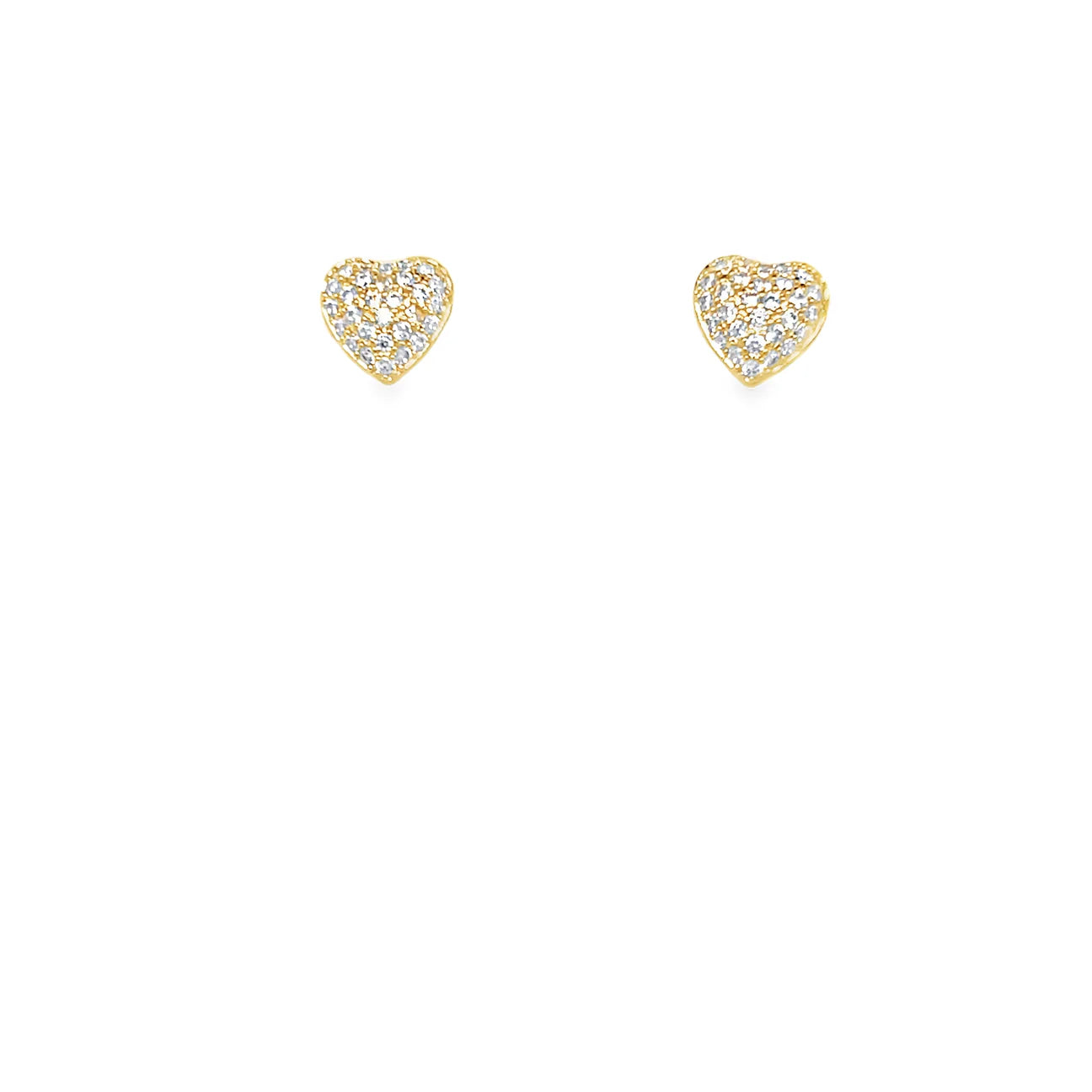 Shiny Medium Heart Studs