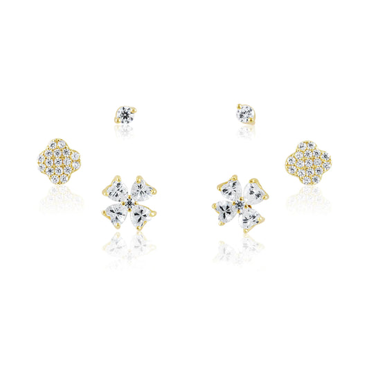 Lucky Crystal Earring Set