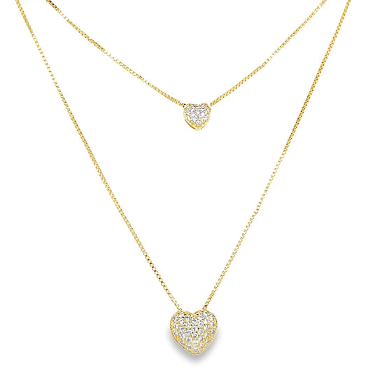 Amour Heart Double Necklace