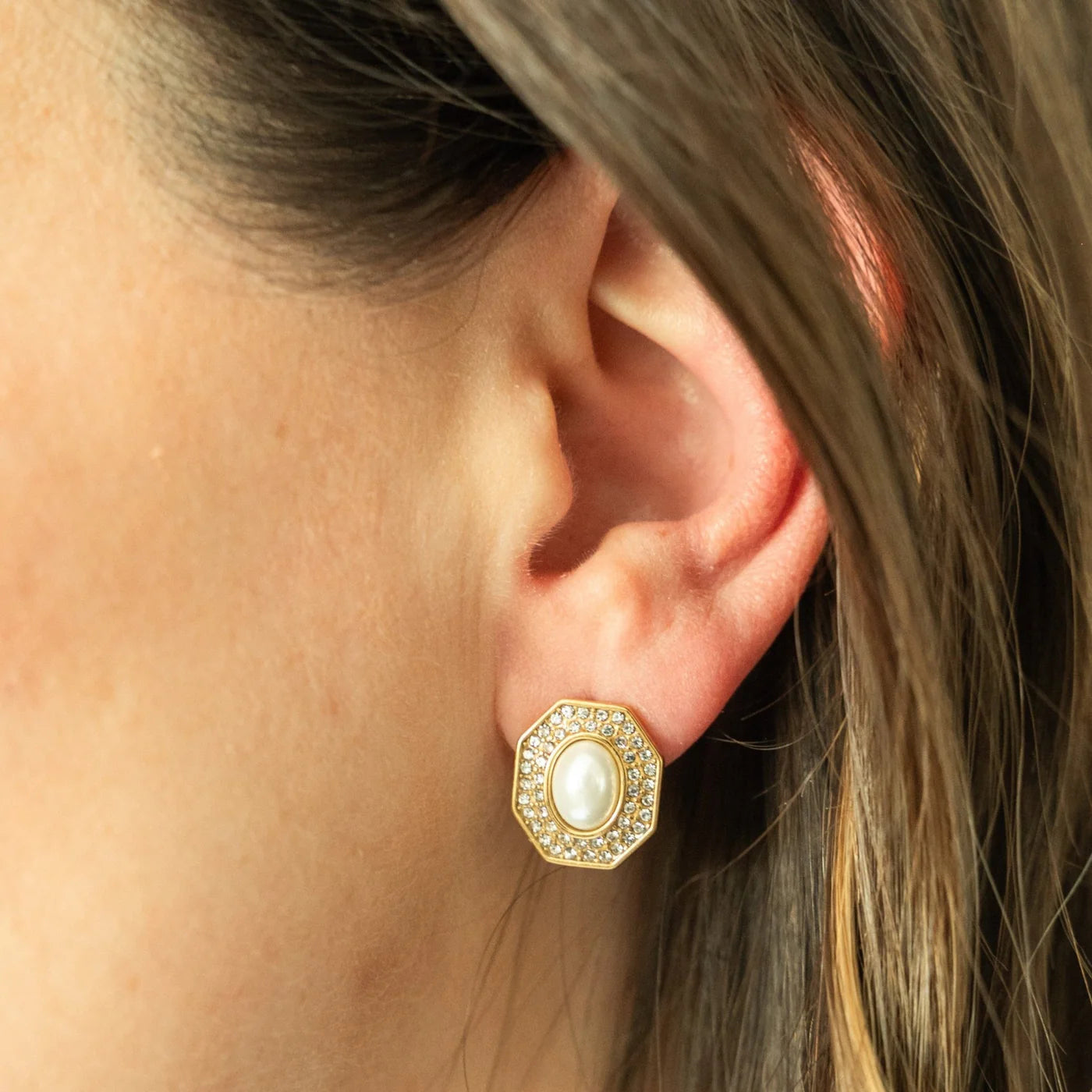 'ESTELA' EARRING -PEARL