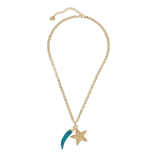 'MENORCA' NECKLACE WITH STAR & HORN