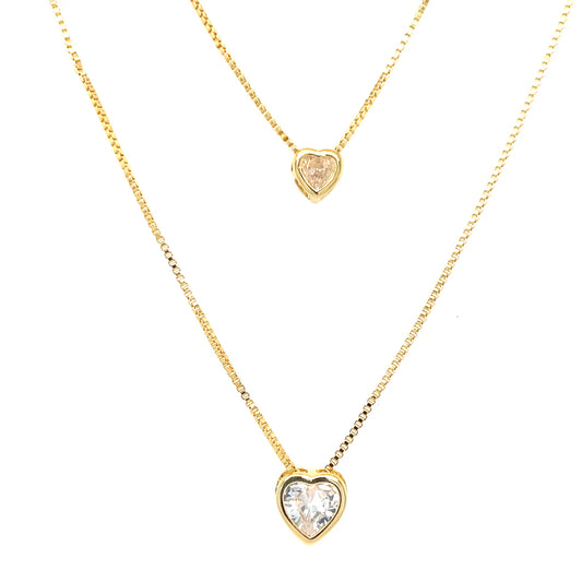 Double Layer Heart Necklace