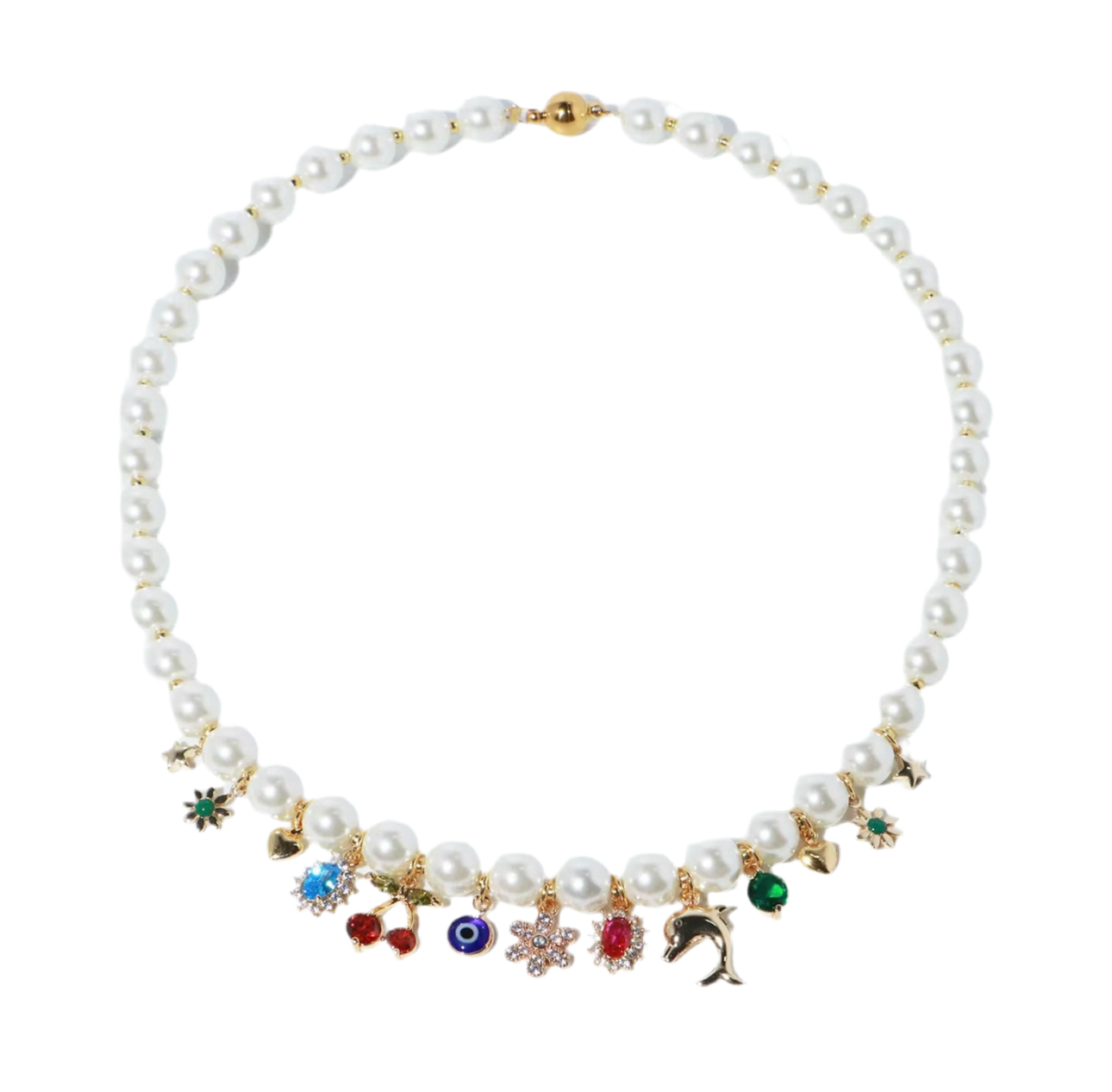 Charmy Pearl Necklace