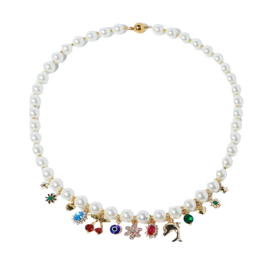 Charmy Pearl Necklace