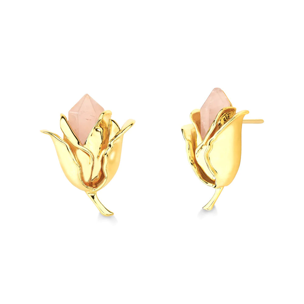 Earrings Rosa in Pink Quartz